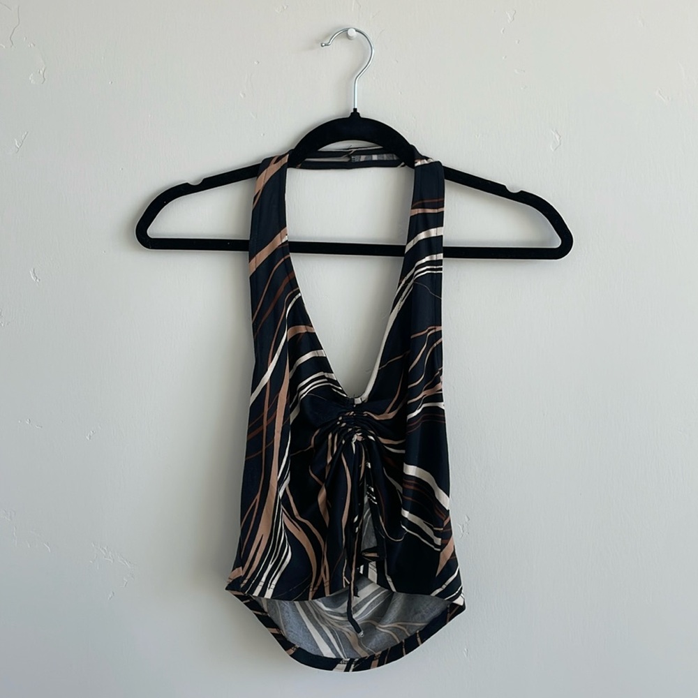 Halter Neckline w/ Adjustable Front Tie